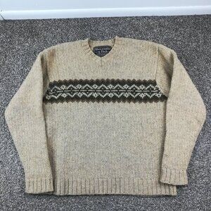 Vintage Abercrombie & Fitch Wool Fair Isle V Neck Sweater